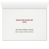 Santa en Golden Retriever Puppy Kerst Kaart (Binenzijde Horizontaal (Onderkant))