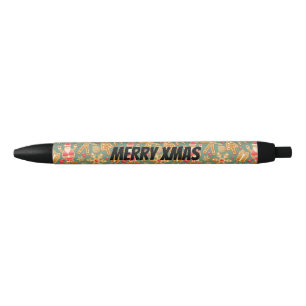Santa- en kerstboom aanpassen zwarte inkt pen