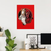 Santa en Krampus Poster (Thuiskantoor)