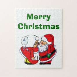 SANTA EN MEVROUW CLAUS KERSTMIS KUS puzzel