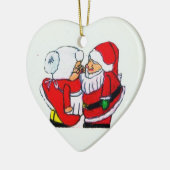 SANTA EN MRS. CLAUSE CHRISTMAS KISS ornament (Links)