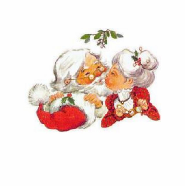 Santa en Mrs Clause Staand Fotobeeldje (Voorkant)