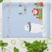 Santa en Polar Beer Theedoek (Gevouwen)