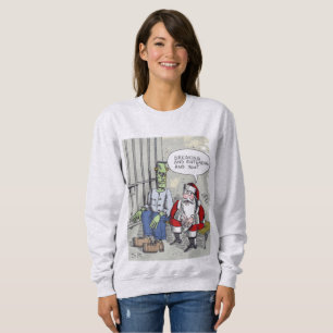 Santa en prison femme sweatshirt gris cendré