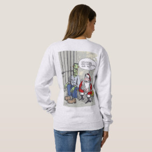 Santa en prison femmes sweatshirt gris cendré dos