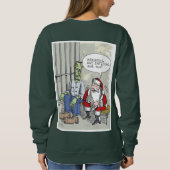 Santa en prison femmes sweatshirt vert dos (Dos)
