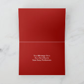 Santa en rendier feestdagen kaart (Binnen)