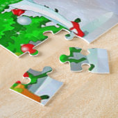 Santa en rendier legpuzzel (Zijkant)