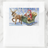 Santa en Rendier Sleigh Stickers (Tas)