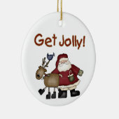 Santa en rendieren krijgen Jolly Ornament (Rechts)