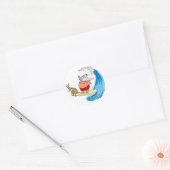 saNtA en RuDoLf Ronde Sticker (Envelop)