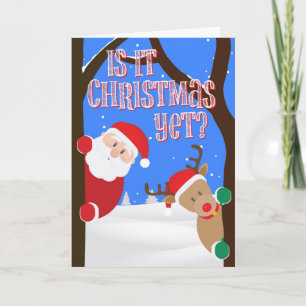 Santa en Rudolph is het nog Kerstmis? Feestdagen Kaart