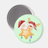 Santa en Rudy Star Magneet (Voorkant / Achterkant)