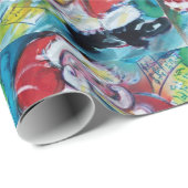 SANTA EN SAX, CHRISTMAS PARTIJ CADEAUPAPIER (Rol Hoek)