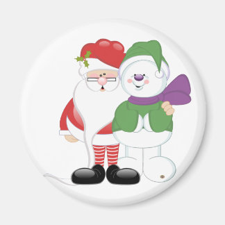 Santa en Snowman Magneet