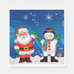 Santa en Snowman Servet