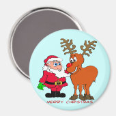 Santa en T-shirts en cadeautjes Magneet (Voorkant / Achterkant)