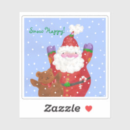 Santa en Teddy Sticker