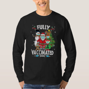Santa en vrienden die een masker dragen t-shirt