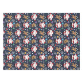 Santa en zijn favoriete rendierpatroon tafelkleed (Voorkant (Horizontaal))