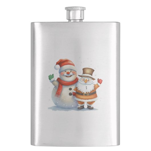 Santa en zijn Frosty Buddy Flacon (Voorkant)