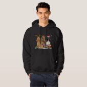 Santa Engels Cocker Spaniel Hond Rendier Kerstmis Hoodie (Voorkant volledig)
