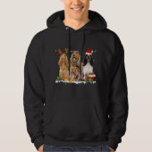 Santa Engels Cocker Spaniel Hond Rendier Kerstmis Hoodie (Voorkant)