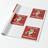 Santa Espresso Cadeaupapier (Uitgerold)