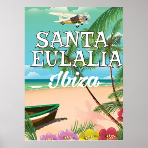 Santa Eulalia Ibiza vintage-poster Poster