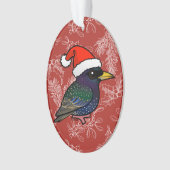 Santa European Starling Ornament (voorkant)
