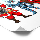 Santa Evolution Robot Clic Future Funny Christmas Poster (Hoek)