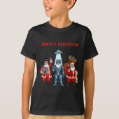Santa Evolution Robot Clic Future Funny Christmas T-shirt (Voorkant)