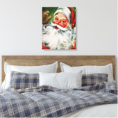 Santa Face 1 Canvas Afdruk (Insitu (Slaapkamer))