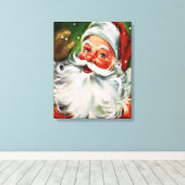 Santa Face 1 Canvas Afdruk (Insitu (Houten vloer))