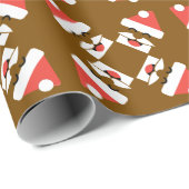 Santa Face Cadeaupapier (Rol Hoek)