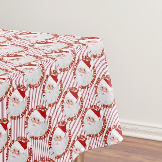Santa Face Circles, Red Stripes-TABLECLOTH 60x84 Tafelkleed (Voorbeeld)