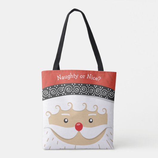 Santa Face Design Canvas tas (Achterkant)