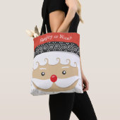 Santa Face Design Canvas tas (Dichtbij)