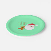 Santa Face GingerBrooMan Papieren Bordje (Gekanteld)
