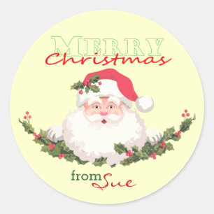 Santa Face kerstcadeau Stickers