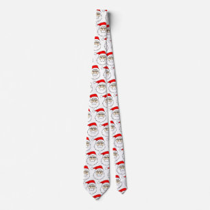 Santa face-patroon stropdas