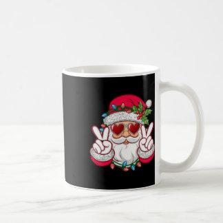 Santa Face Retro Sungles Christmas Xmas  Koffiemok
