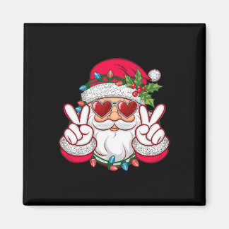 Santa Face Retro Sungles Christmas Xmas  Magneet