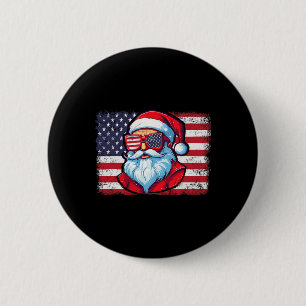 Santa Face Retro Zonnebril Kerst Xmas Mannen Vrouw Ronde Button 5,7 Cm