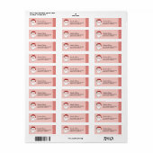 Santa Face | Roze en rood Etiket (Full Sheet)
