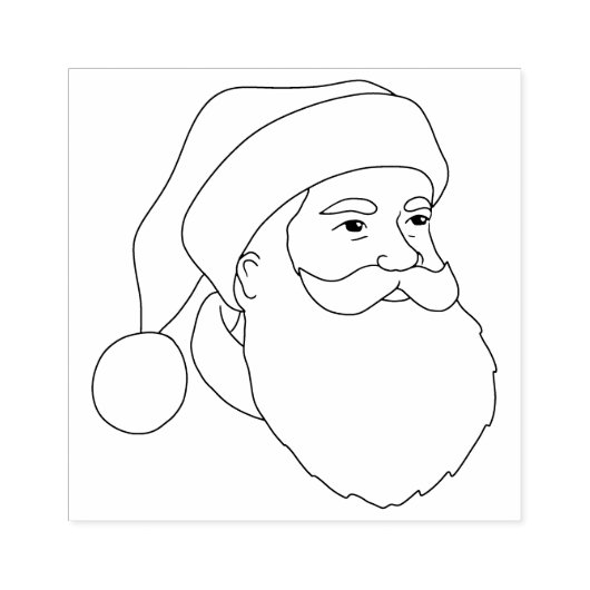 Santa Face Rubberstempel (Afrduk)