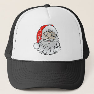 Santa Face Traditional Plastic look Trucker Pet