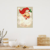santa face vintage poster (Keuken)