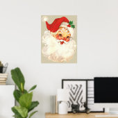 santa face vintage poster (Thuiskantoor)