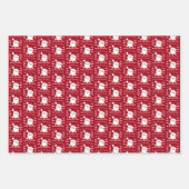 Santa Face Vrolijk Kerstfeest Ho Ho Custom Inpakpapier Vel (Voorkant 3)